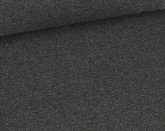 Cuffs plain - dark gray | Cuffs for children's clothing | soft fabric for cuffs | Sold by the meter