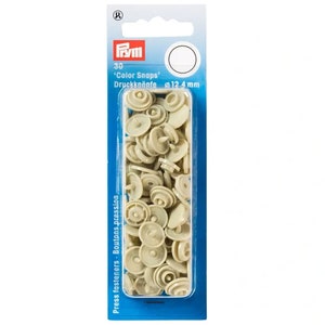 Prym Color Snaps Druckknöpfe 8 Farben 12,4mm 30 Stück Beige