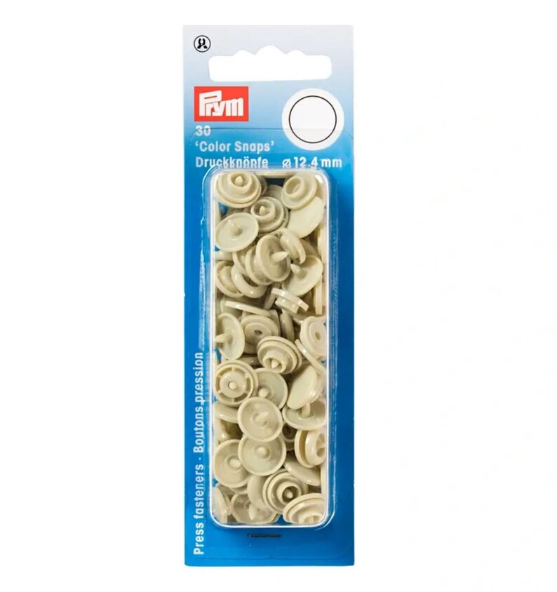 Prym Color Snaps Druckknöpfe 8 Farben 12,4mm 30 Stück Beige