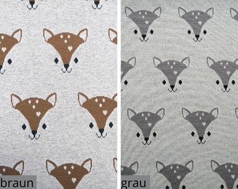 Organic Jacquard - Missi (deer) | Fabric for children | Sold by the meter