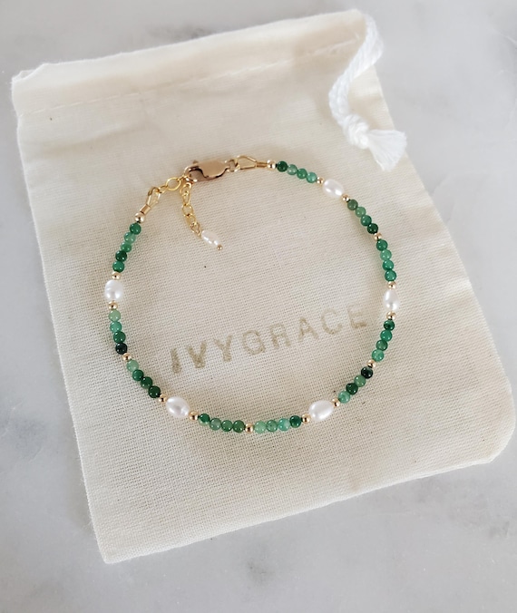 pearl and jade bracelet