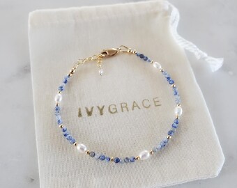 Braccialetti Elastici con Piccole Perle di Pietre Preziose Colorate di Alta Qualità 4MM per Donna e Uomo