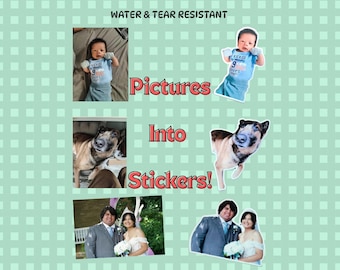 Custom Photo Stickers: Waterproof Vinyl Stickers for Laptop, Bottles - 10 Pack