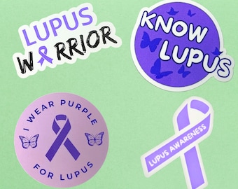 Lupus Awareness Vinyl Stickers: Water & Tear Resistant