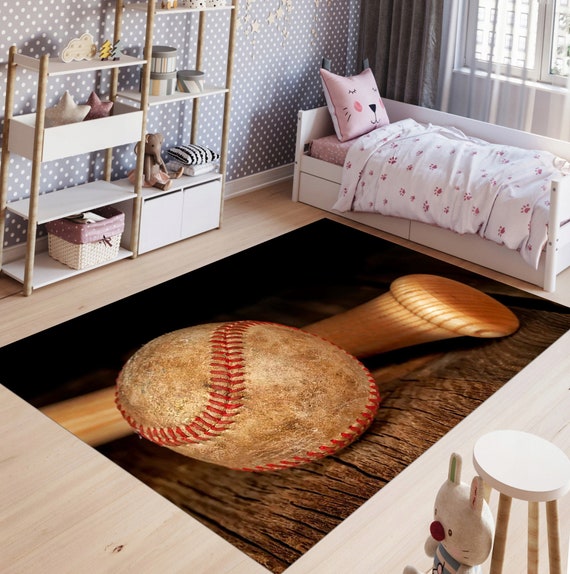 Baseball Rug ball Rug 3d Baseball Rug 3d Ball Rug area Rug 3d Rug