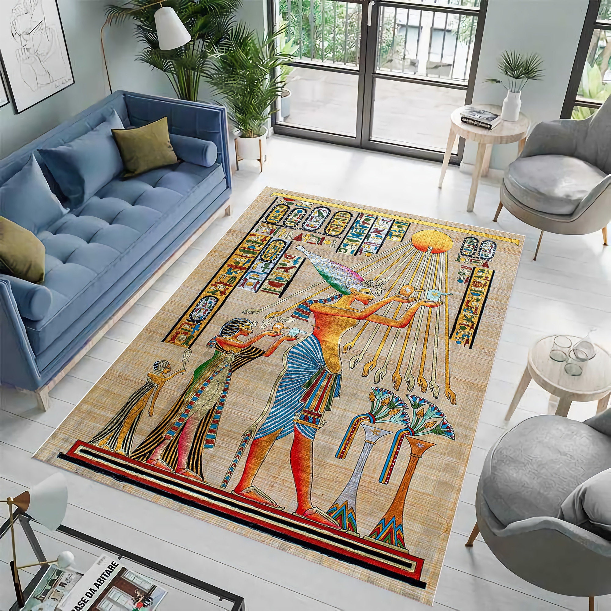 Ancient Egyptian Rug,egypt Pattern Rug,antique Rug,gift for Her, Home