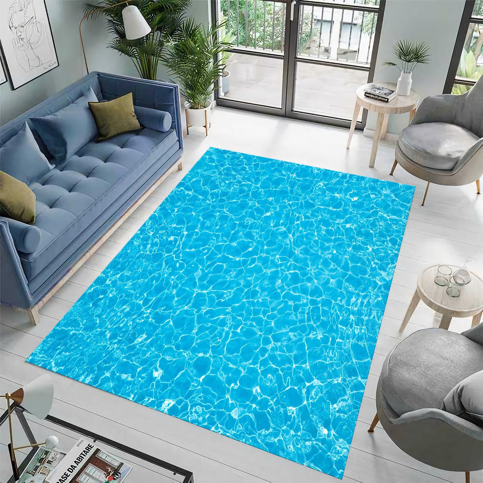 3D Water Rug,blue Water Rug,beach Rug,cool Water Rug,pool Rug,home