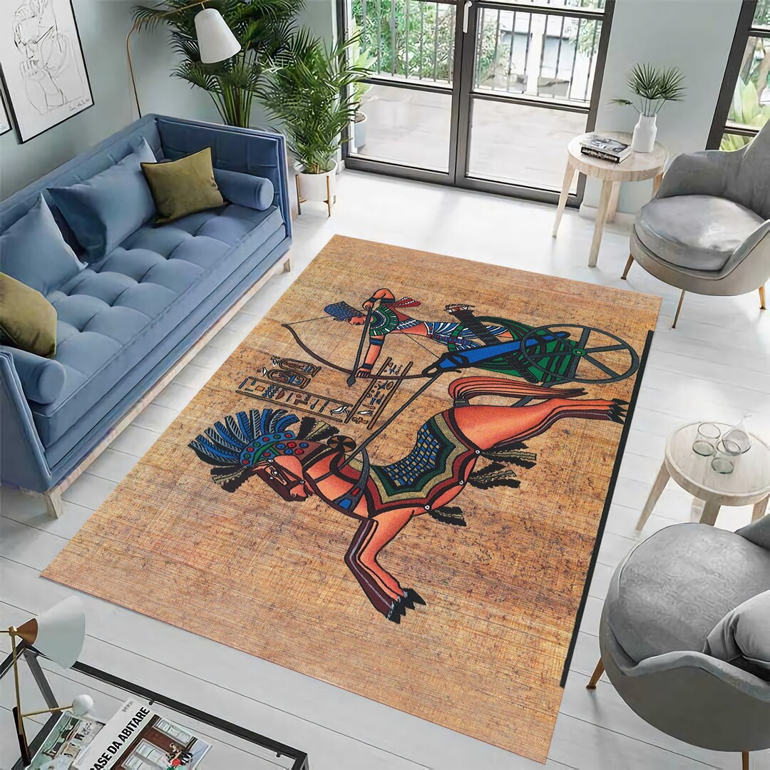 Ancient Egyptian Rug,egypt Pattern Rug,antique Rug,gift for Her,home