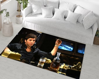 Scarface Teppich, Cooler Teppich, Housewarming Geschenk Teppich, Familiengeschenk Teppich, Moderner Teppich, Geschenkideen Teppich, Geburtstagsgeschenk, Home Decor