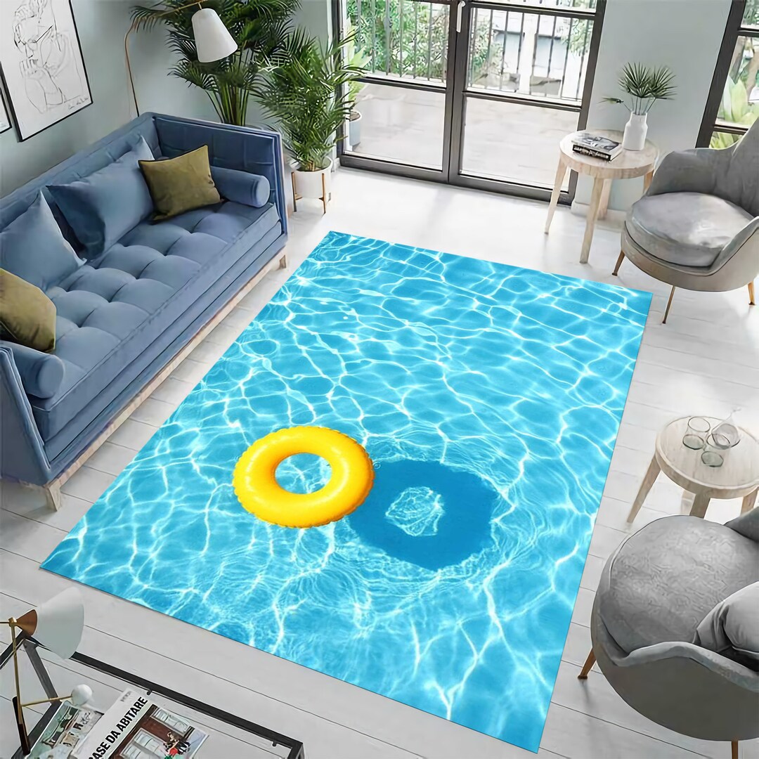 3D Water Rugblue Water Rugbeach Rugcool Water Rugpool Etsy