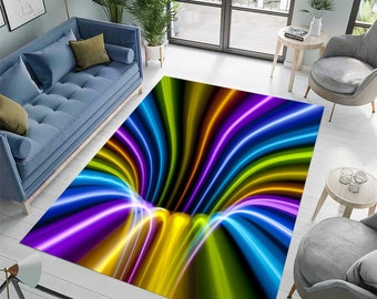 Illusion Teppich, Vortex Teppich, 3D Wirbel, Moderner Teppich, 3D Kunst, Teppich, Optische Täuschung, Ästhetischer Teppich, Individueller Teppich