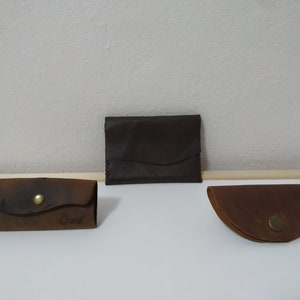 Lederen kaarthouder sleutelhanger oortelefoon houder visitekaartje geval slanke kaarthouder minimalistische portemonnee credit carholder gepersonaliseerd cadeau voor hem
