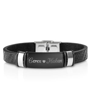 Personalized Leather Bracelet Customized Bracelet Personalized Bracelet Leather cuff Custom Cuff Bracelet engraved Gift for him