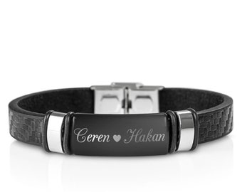 Personalized Leather Bracelet Customized Bracelet Personalized Bracelet Leather cuff Custom Cuff Bracelet engraved Gift for him