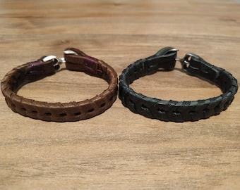 Customized Armband Personalized Armband Leather cuff Custom Cuff Armband engraved Gift for him Genuine leather