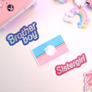 Bandiera dell'orgoglio aborigeno australiano + adesivi in vinile opaco e glitterato Brotherboy/Sistergirl per beneficenza