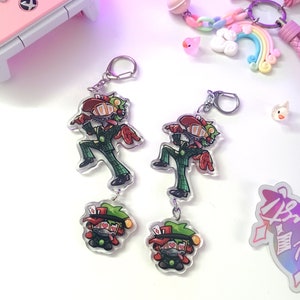 Duck Shuffler from Toontown Corporate Clash Double Sided Epoxy Acrylic Connector Keychains