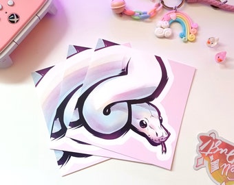 Pastel Ball Python Matte Cardstock Wall Art Print