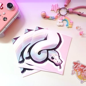 Pastel Ball Python Matte Cardstock Wall Art Print