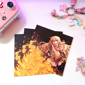 Yang Xiao Long de RWBY Impression d'art mural en papier cartonné mat