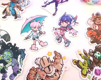 Cardboard Crusader & Co OW2 Inspired Matte Vinyl Stickers