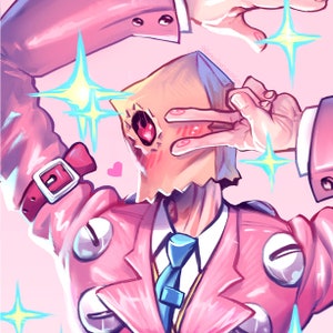 Pink Sparkle Faust / Dr. Baldhead from Guilty Gear 11x17 Poster
