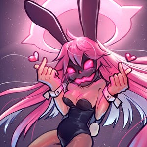 Bunny Jack-o from Guilty Gear 11x17 Matte Cardstock Poster