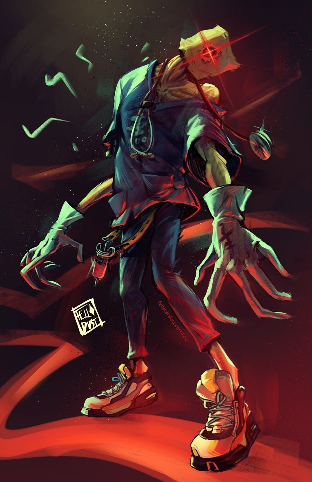 Abstract Faust / Dr. Baldhead From Guilty Gear Strive Poster Etsy