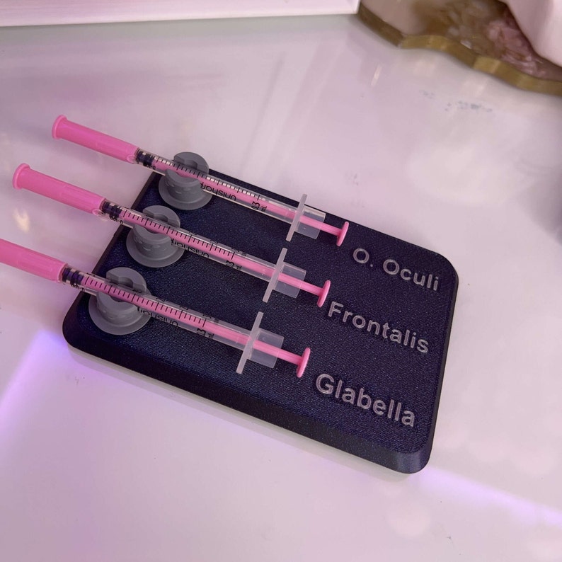 3x Syringe Tray Holder Organiser for Botox Aesthetics (BLACK) image 2