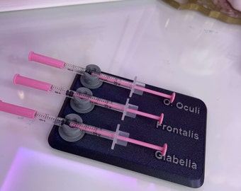 3x Syringe Tray Holder Organiser for Botox Aesthetics (BLACK)