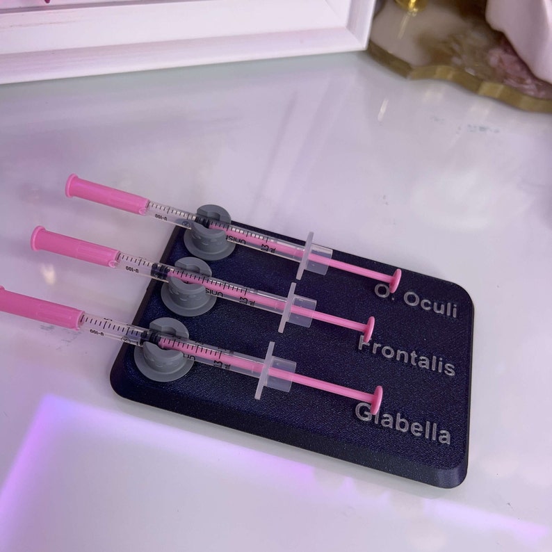 3x Syringe Tray Holder Organiser for Botox Aesthetics (BLACK) image 1