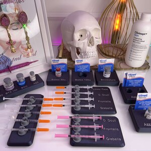 3x Syringe Tray Holder Organiser for Botox Aesthetics (BLACK) image 7