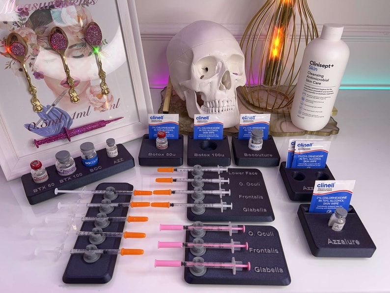 3x Syringe Tray Holder Organiser for Botox Aesthetics (BLACK) image 7