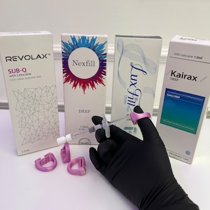 4 x Syringe Aspirators for Revolax/Kairax/Nexfill/Luxfill/Aessoa Dermal Filler (PINK)