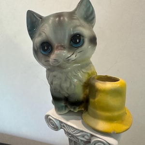 Ceramic Big Eye Cat - Etsy