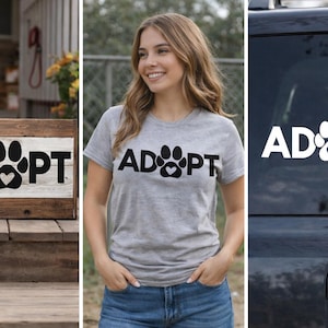 Adopteer pootafdruk SVG PNG hondenliefhebber huisdier adoptie ontwerp