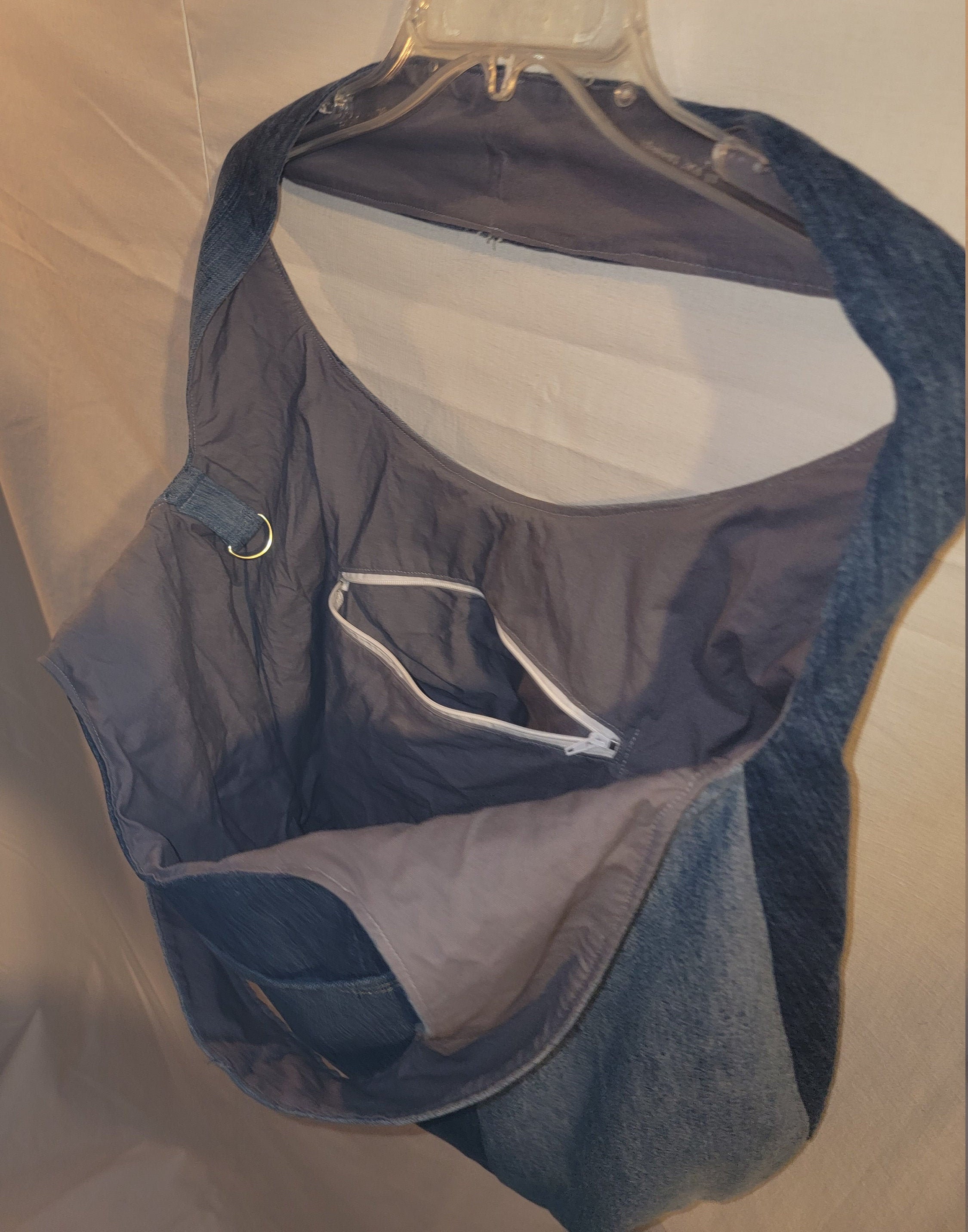 Large Denim Hobo Bag/Floppy Bag Etsy