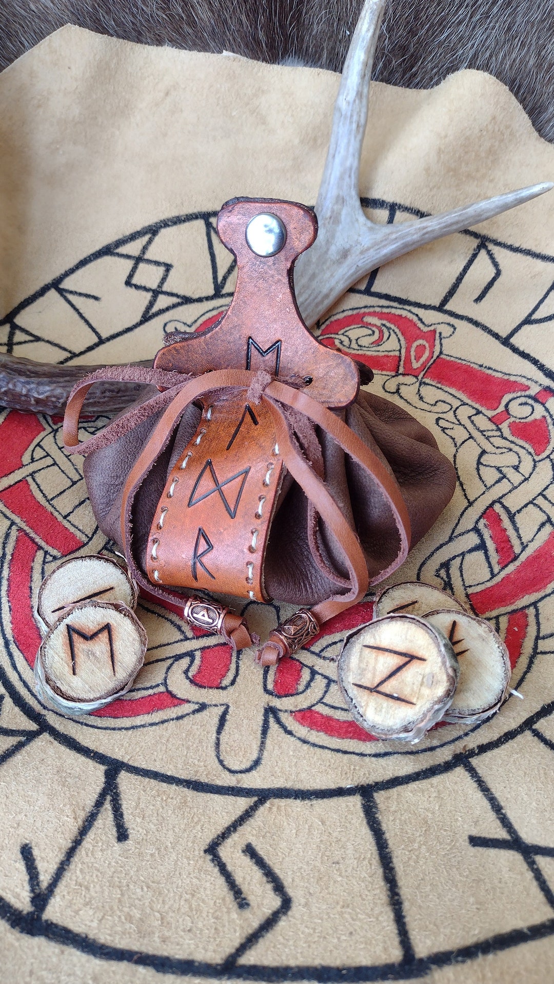 Mjolnir Rune Pouches Etsy