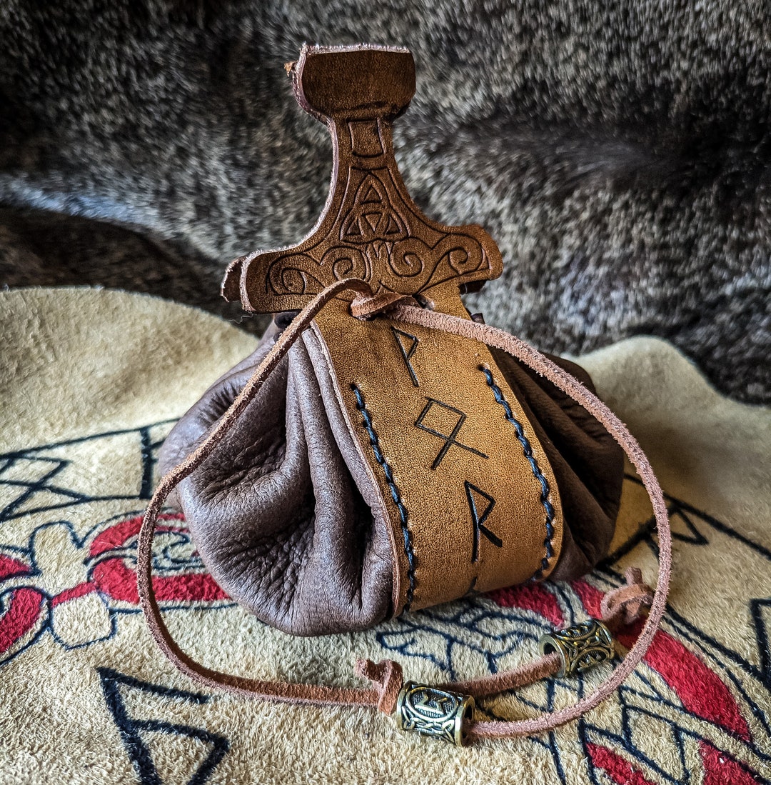 Mjolnir Rune Pouches Etsy