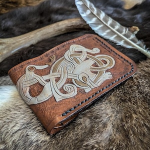 Der Mjölnir - Wikinger Geldbeutel aus Leder