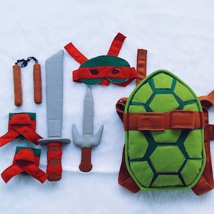 Schildkröten-Set-Kostüm, Schildkröten-Outfit, Schildkröten-Mutan-Ninja, Schildkröte, Halloween-Kostüm