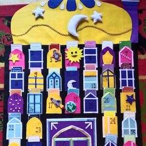 Felt Ramadhan Activity Calendar, Felt Mosque Calendar, 30 Days Ramadan Calendar, Eid Mubarak Hanging Felt, Gifts islamic arabic muslim