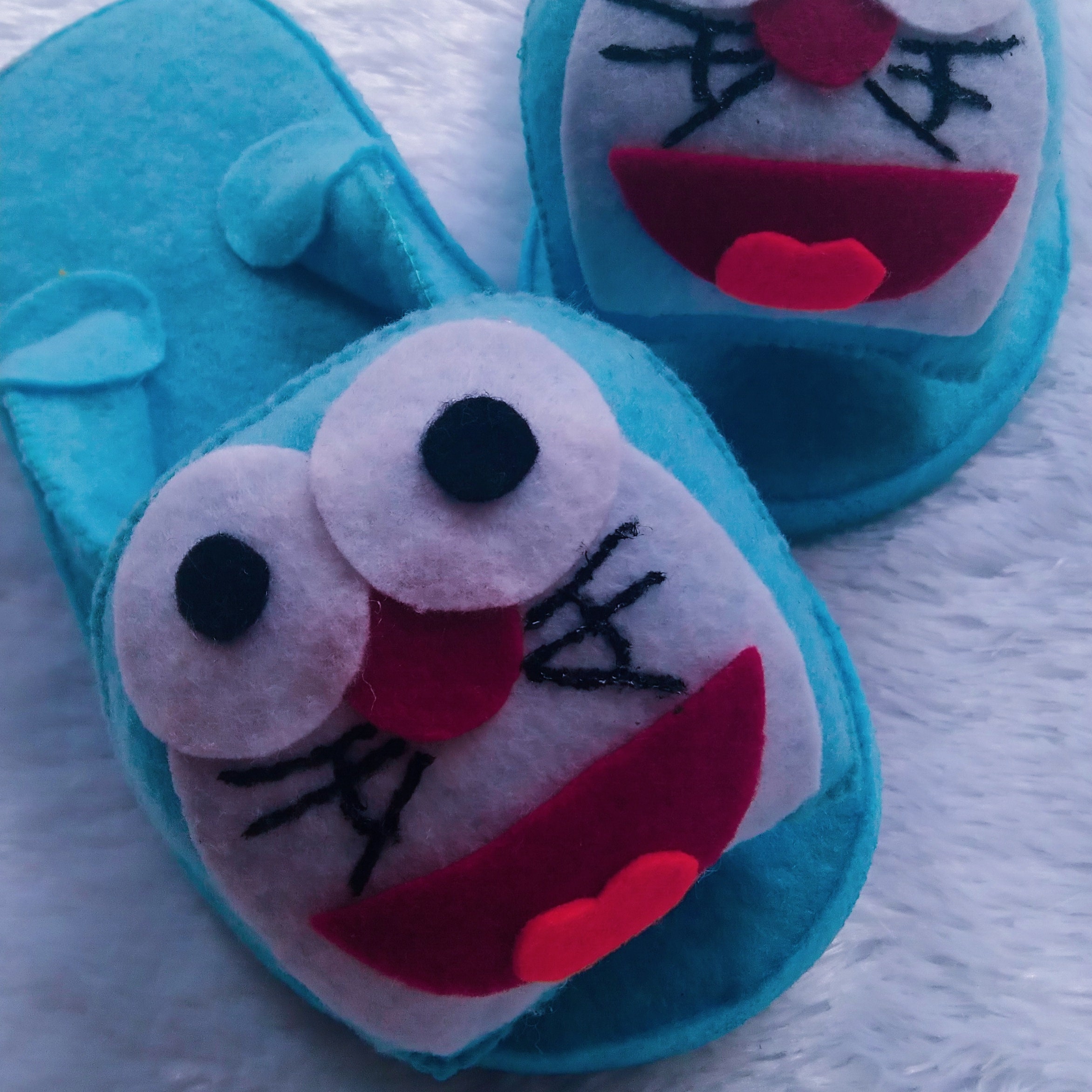 Pantofola doraemon in feltro Pantofola cartone animato in feltro Pantofole in feltro di personaggi scarpe da bambino fatte a mano scarpe pantofole animali divertenti Etsy Italia