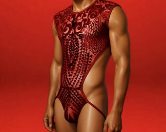 Men’s Sequin Bodysuit Jock