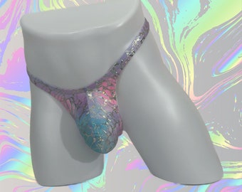 Cotton Candy Hologram Thong