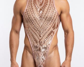 Mens Sequin Bodysuit