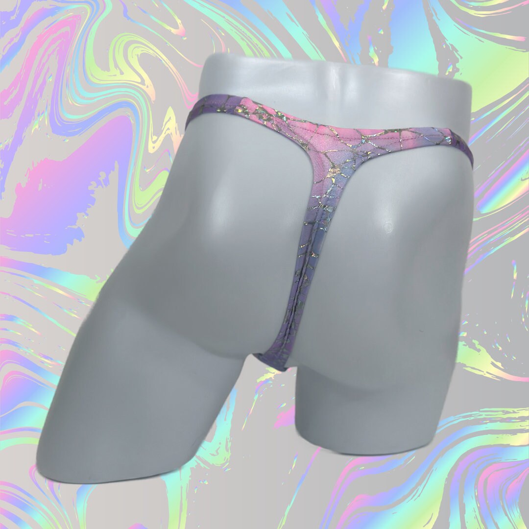 Cotton Candy Hologram Thong