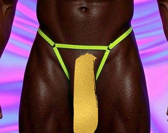Neon Lycra Harness G-String