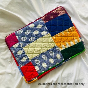 16 inch Laptop Sleeve Case | MacBook Pro HP Lenovo Dell Asus Gaming Cover | Quilted Protection Handmade | Sustainable Gift | Custom Size
