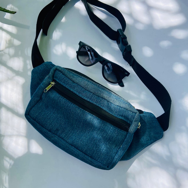 Denim Flap Crossbody Bag main image 1